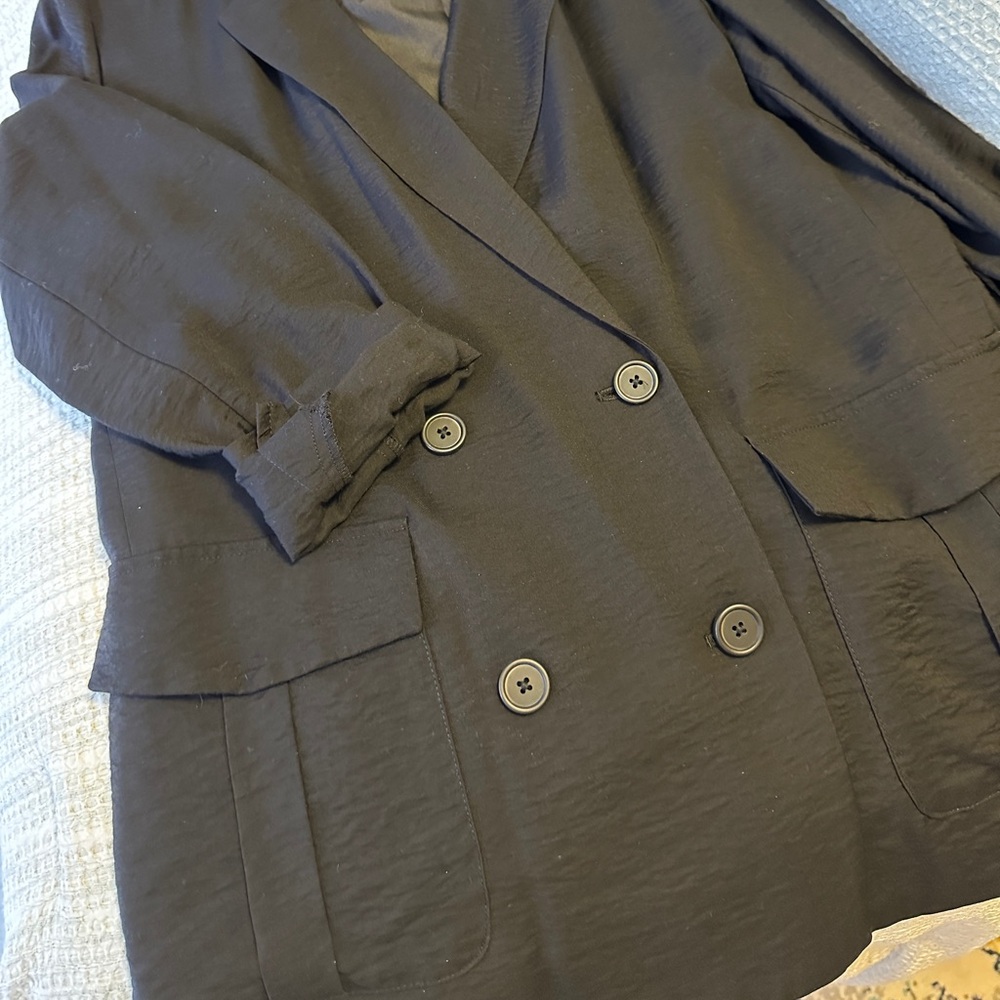 Simply Vera Vera Wang Lightweight Blazer in Black NWOT - Picture 4 of 6
